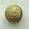 1956 NY Yankees World Series Champs Team Signed Baseball Mickey Mantle JSA COA