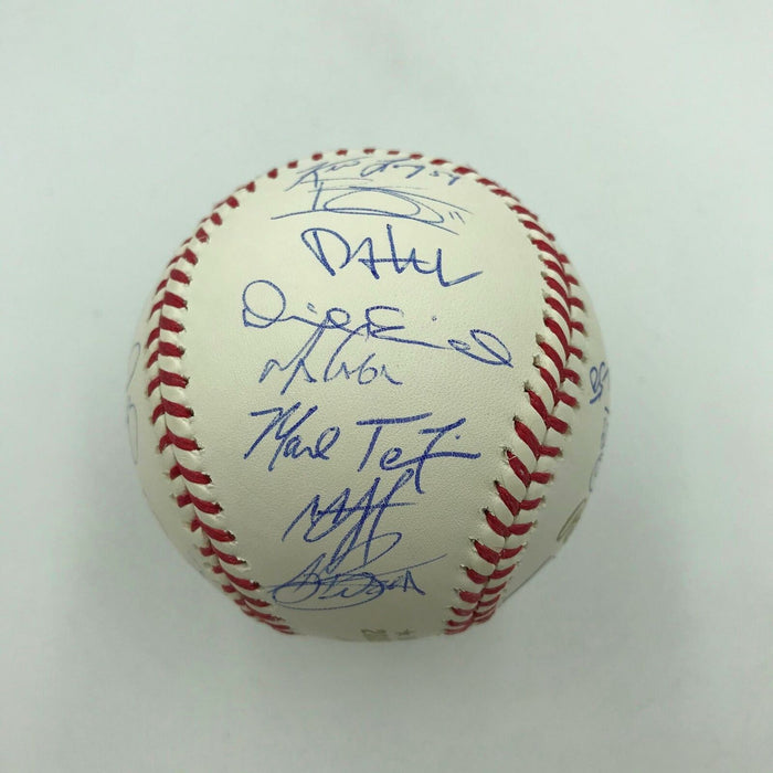 Mint 2009 Yankees Team Signed World Series Baseball Derek Jeter Rivera Steiner