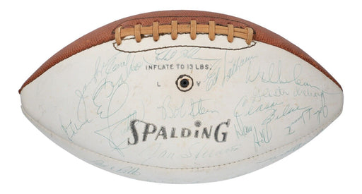 1969 Kansas City Chiefs Team Signed Vintage Spalding Game Football Beckett COA