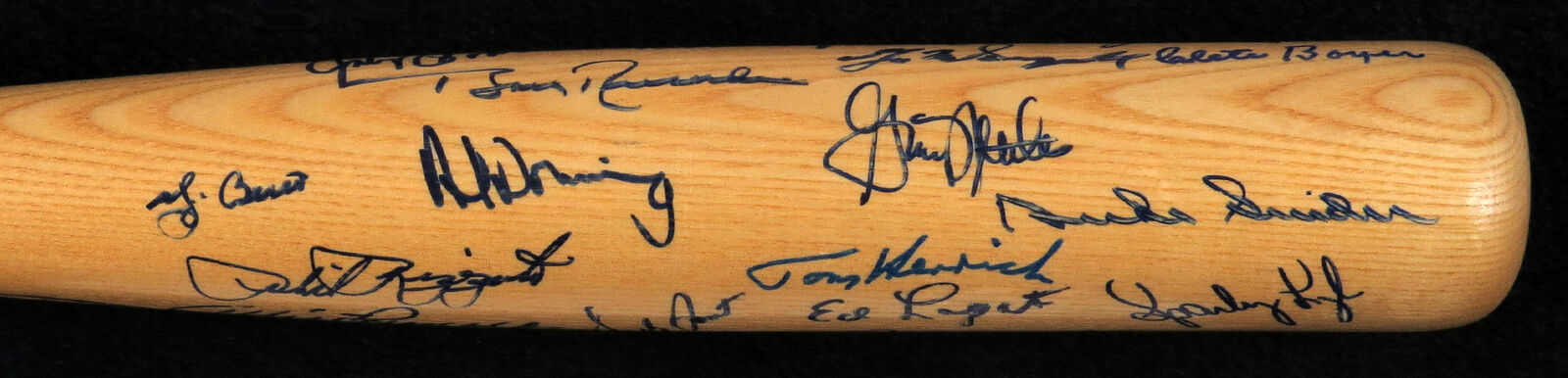 New York Yankees Brooklyn Dodgers World Series Rivalry Signed Bat 27 Sigs JSA