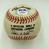 Hank Aaron Signed National League Baseball PSA DNA COA Graded MINT 9