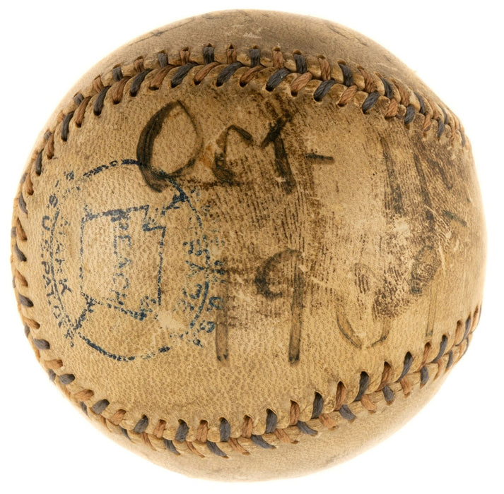 Historic 1909 World Series Game Used Baseball Fred Clarke Signed & Inscribed PSA
