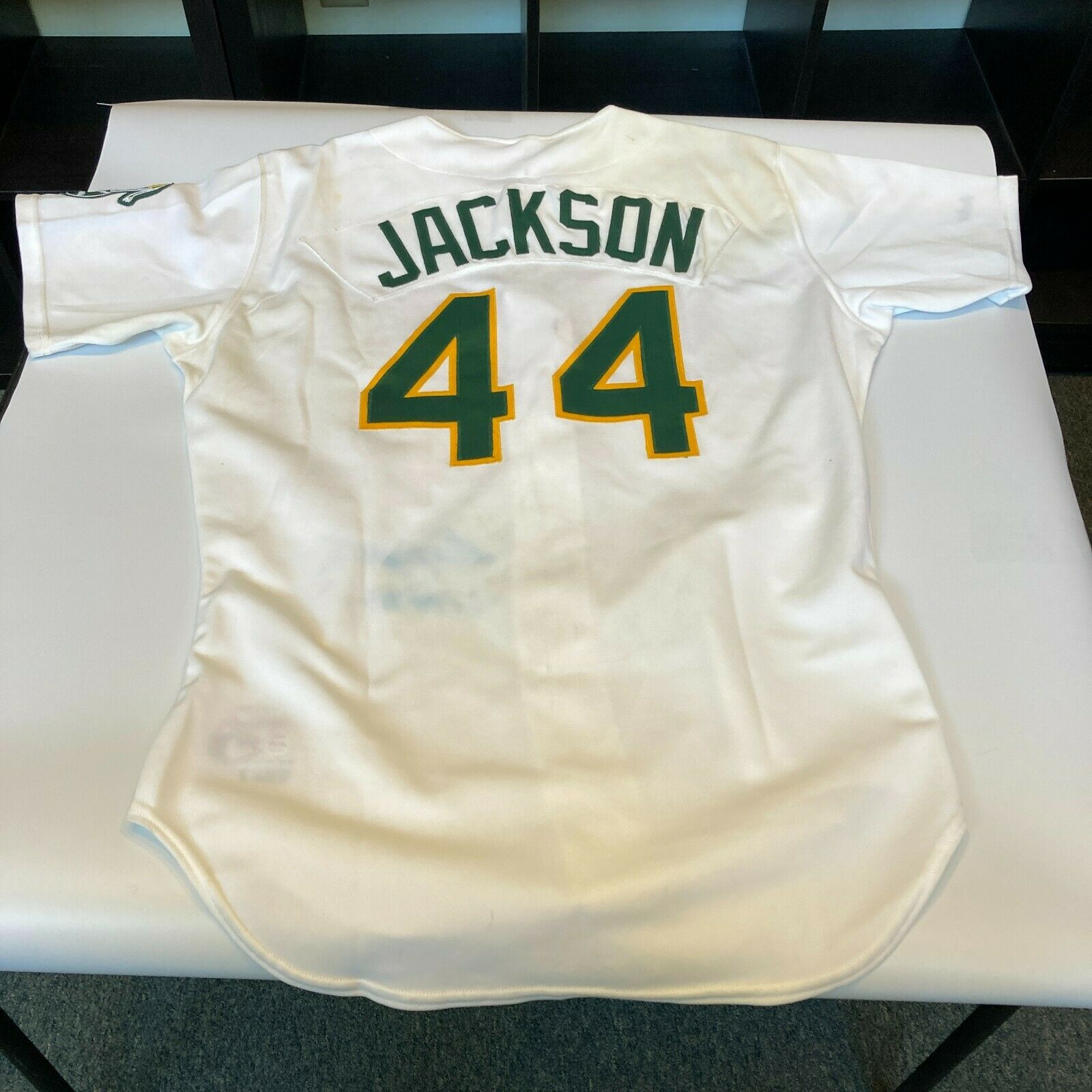 1989 Reggie Jackson Game Worn Oakland A's Coach's Jersey