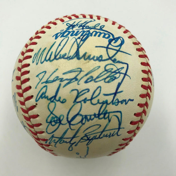 Nice 1985 New York Yankees Team Signed Baseball Don Mattingly With JSA COA