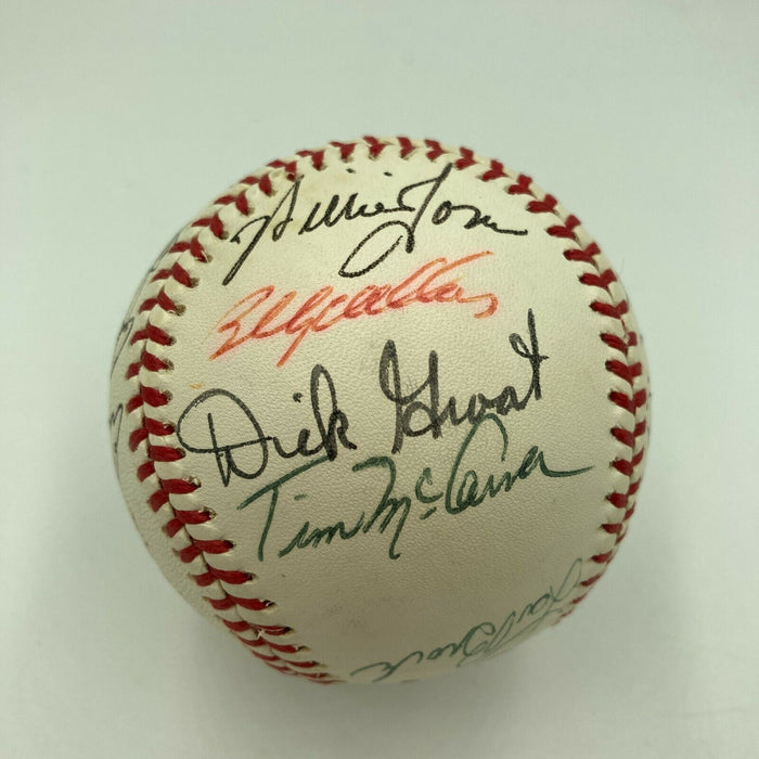 Ted Kluszewski Richie Ashburn Lou Brock Old Timers Day Multi Signed Baseball
