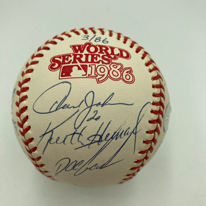 1986 New York Mets World Series Champs Team Signed W.S. Baseball JSA COA