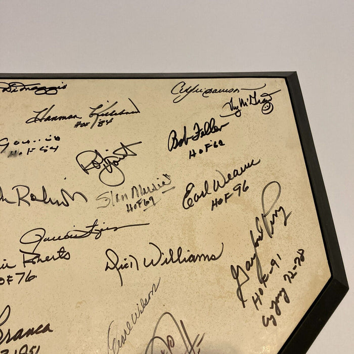 Hall Of Fame Legends Signed Home Plate 27 Sigs With Stan Musial MLB Holograms