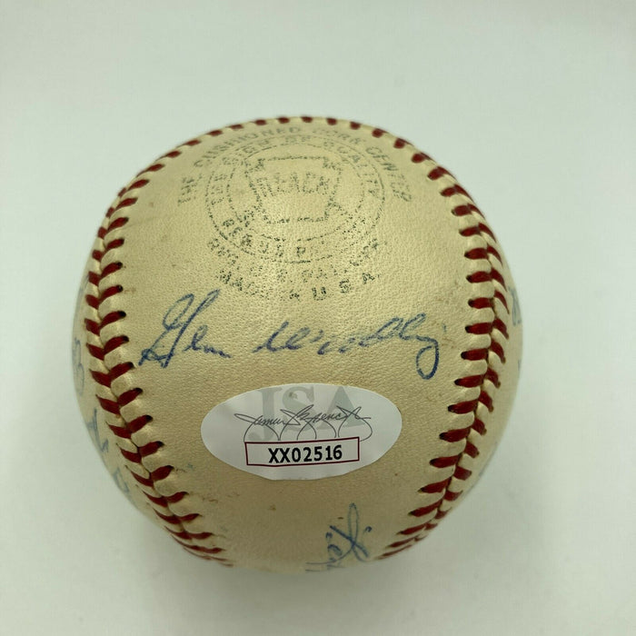 Roger Maris Rookie 1957 Cleveland Indians Team Signed Baseball JSA COA