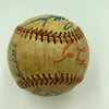 Hank Aaron Ernie Banks Signed 1970's Chicago Cubs Game Used Baseball JSA COA