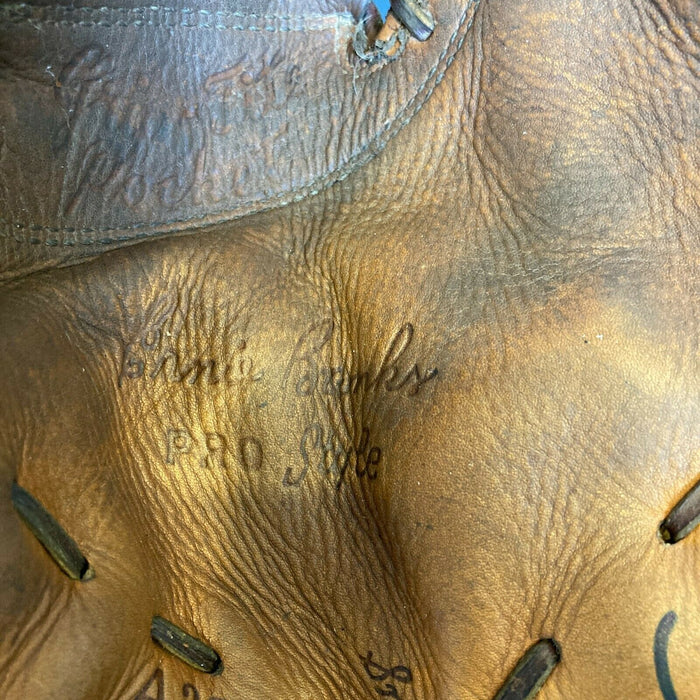 Ernie Banks Mr Cub Signed 1960's Game Model Baseball Glove Chicago Cubs JSA COA