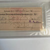 Moe Berg Signed 1953 Bank Check The Catcher Was a Spy PSA DNA