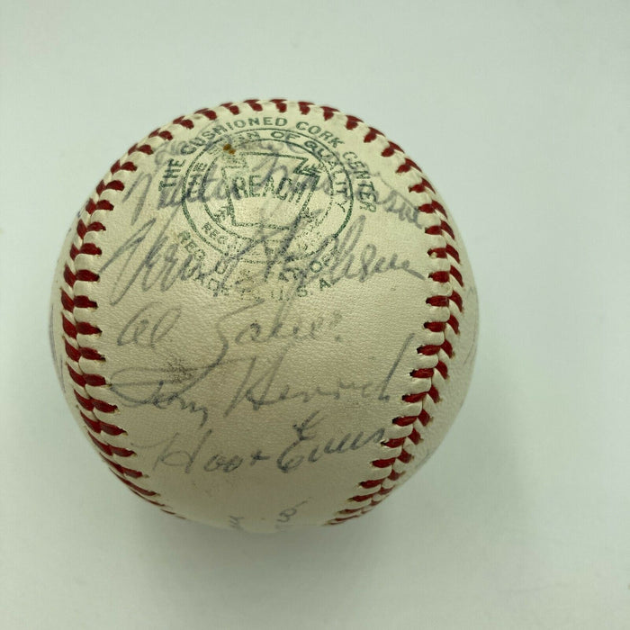 1948 Cleveland Indians World Series Champs Team Signed Baseball JSA COA