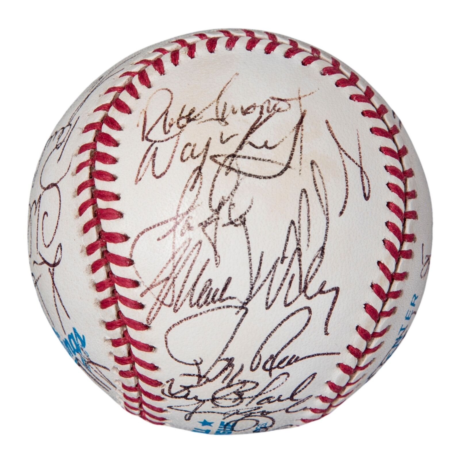 1995 Cleveland Indians Team Signed Baseball (30 Signatures) - World, Lot  #42077