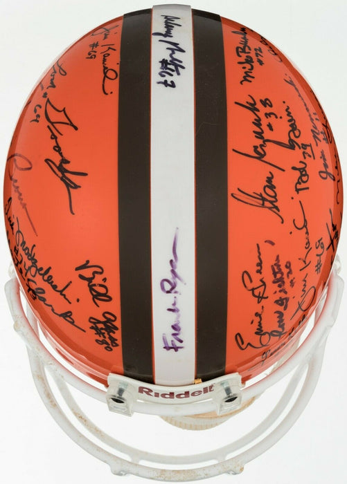 1964 Cleveland Browns NFL Champs Team Signed Authentic Game Helmet Beckett COA