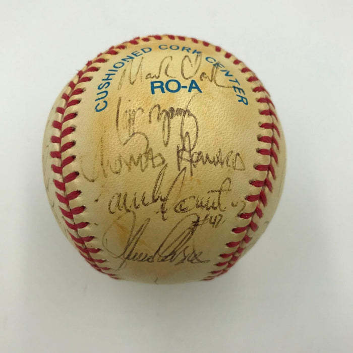 1993 Cleveland Indians Team Signed Game Used American League Baseball JSA COA