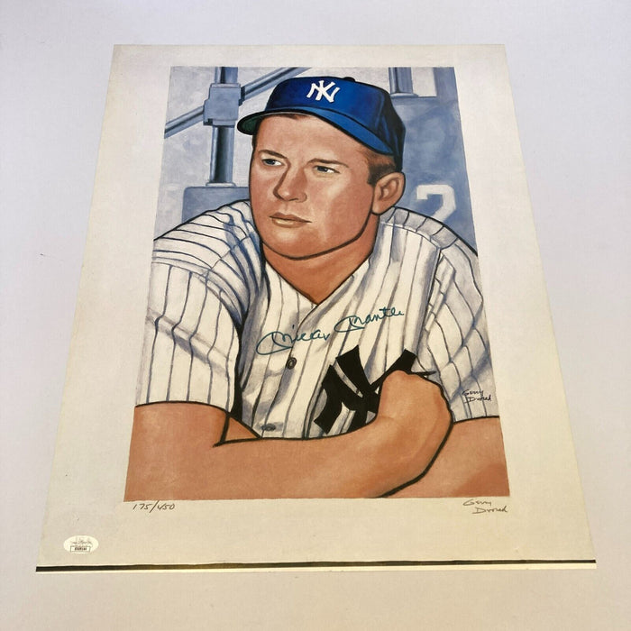 Mickey Mantle Signed 1951 Bowman 16x20 Gerry Dvorak Photo Litho JSA COA