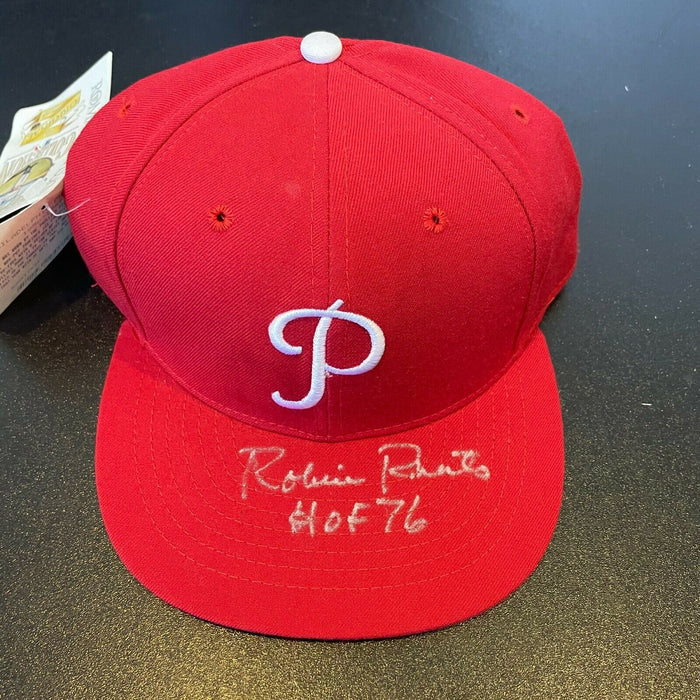Robin Roberts HOF 1976 Signed Inscribed Philadelphia Phillies Hat JSA COA