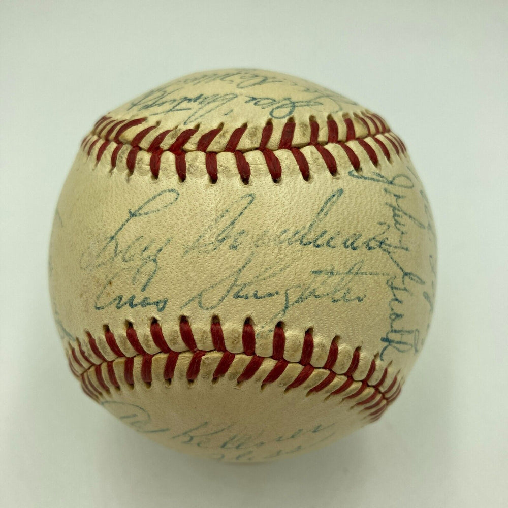 1956 Kansas City Athletics A's Team Signed American League Baseball JSA COA