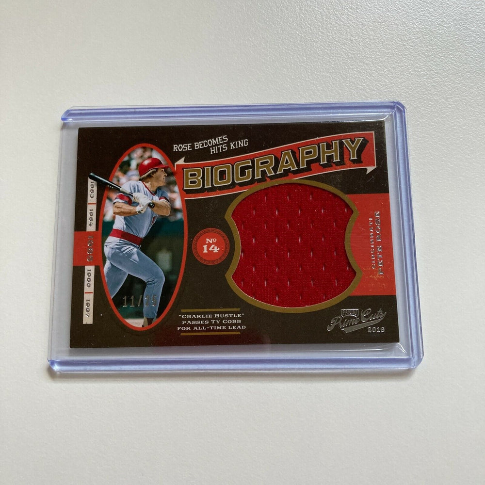 2016 Playoff Prime Cuts Pete Rose Game Used Jersey #11/25