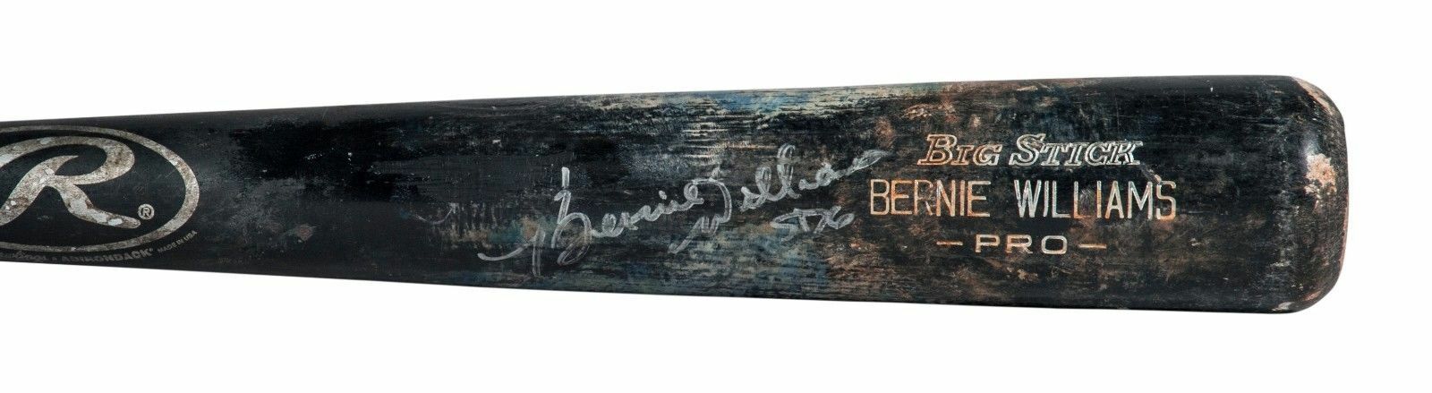 Incredible 2003 Bernie Williams Signed Game Used Baseball Bat PSA DNA GU 10!