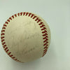 Joe Dimaggio & Mickey Mantle 1974 Old Timers Day Multi Signed Baseball JSA COA