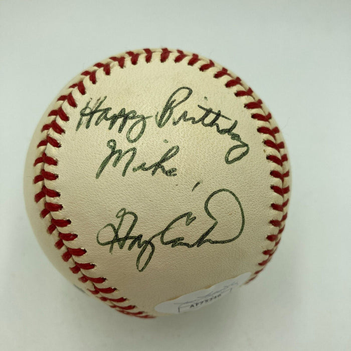 Gary Carter "Happy Birthday Mike" Signed National League Baseball JSA COA
