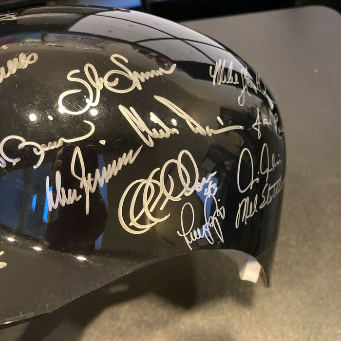 1998 NY Yankees W.S. Champs Team Signed Helmet Derek Jeter Rivera Steiner COA