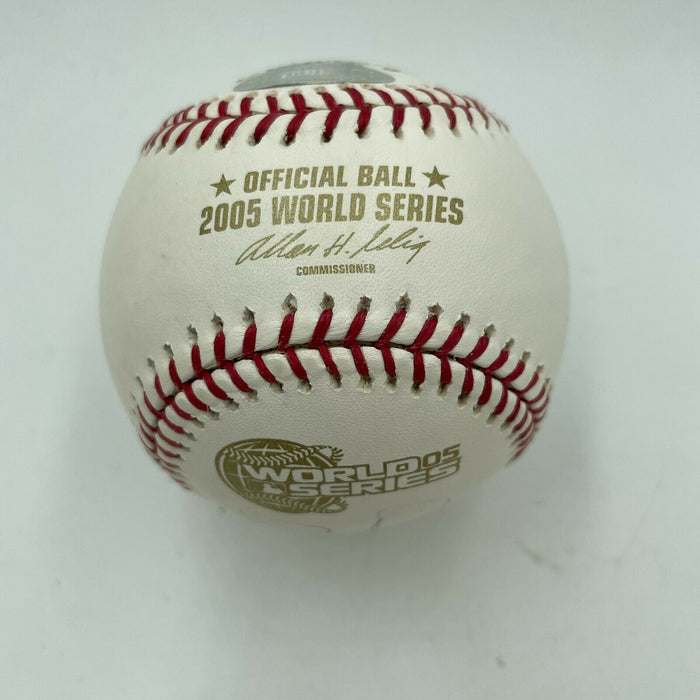 Jermaine Dye "W.S. MVP" Signed 2005 World Series Baseball Steiner Hologram