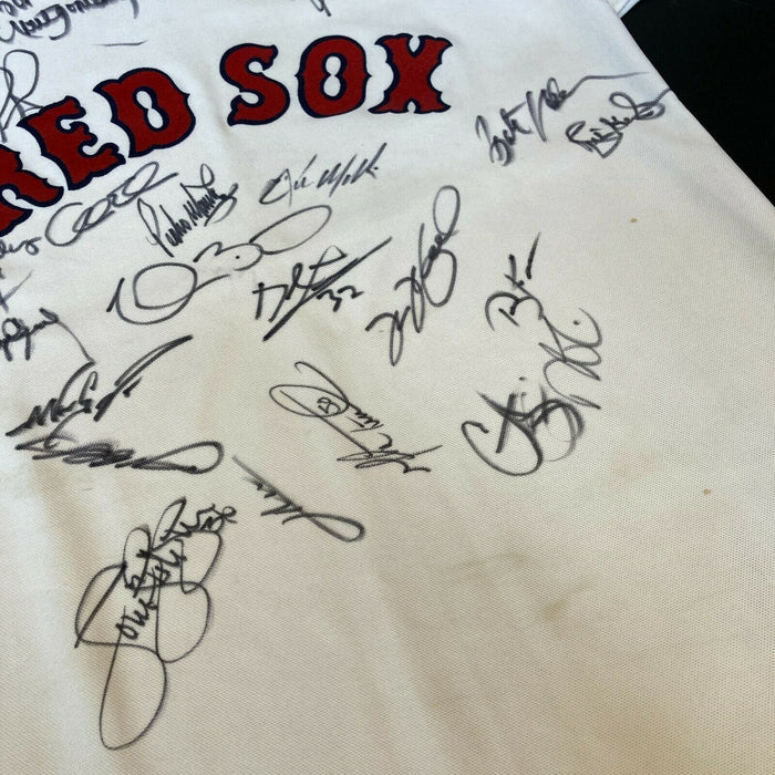Boston Red Sox 2004 & 2007 World Series Champs Team Signed Jersey JSA COA