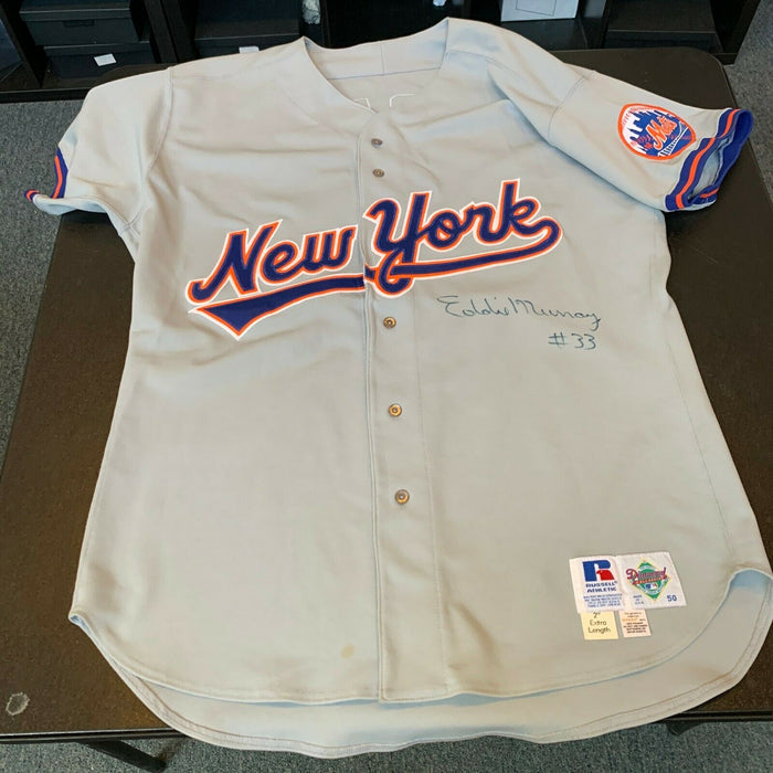 Eddie Murray Signed 1993 New York Mets Game Used Jersey With JSA
