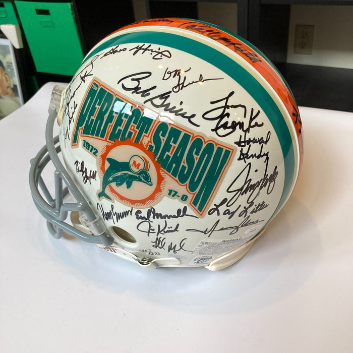 1972 Miami Dolphins Super Bowl Champs Team Signed Full Size Authentic Helmet JSA