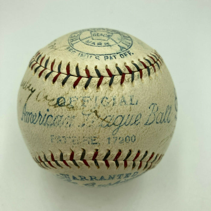 1930 Philadelphia Athletics A's World Series Champs Team Signed Baseball JSA COA
