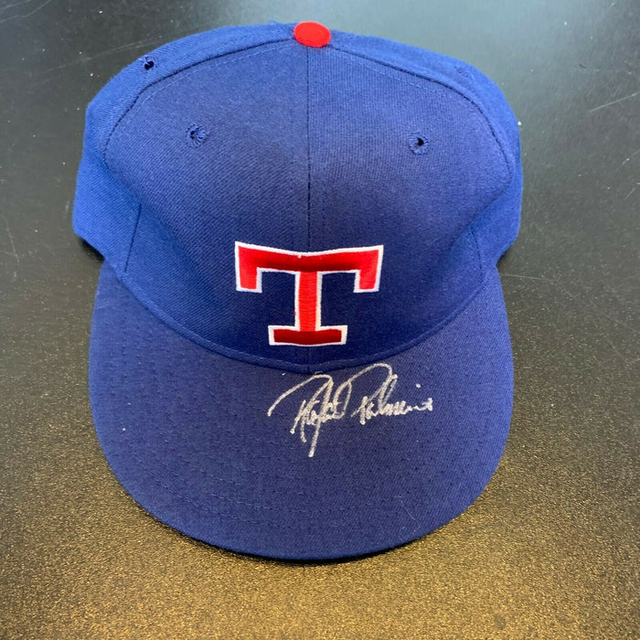Rafael Palmeiro Signed Texas Rangers Baseball Hat Cap With JSA COA