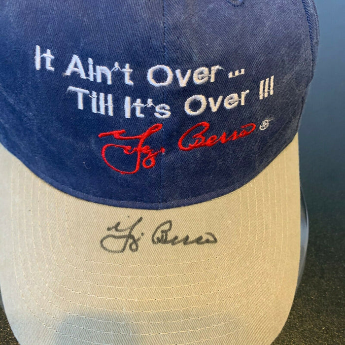 Rare Yogi Berra Signed "It Ain't Over Till It's Over" Hat Cap With Reggie RJ COA