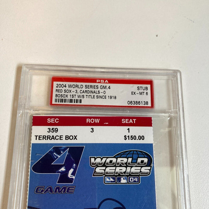 2004 Boston Red Sox World Series Game 4 Ticket First W.S. Title Since 1918 PSA