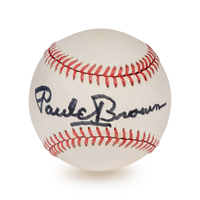 Paul Brown Single Signed Baseball Cleveland Browns Coach Dec 1991 Beckett