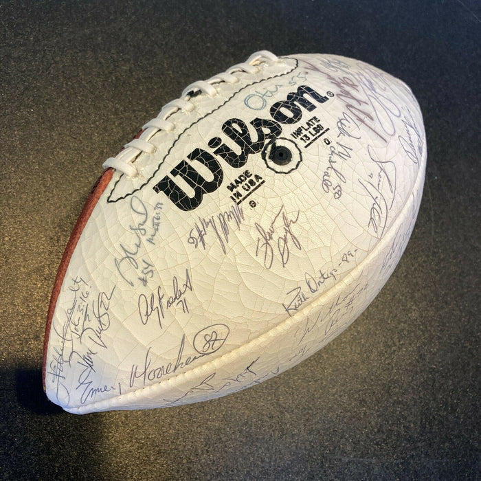 1985 Super Bowl Champs Chicago Bears Team Signed Football Walter Payton Beckett