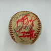 Ray Nitschke John Elway Ernie Banks Football & MLB Legends Signed Baseball JSA