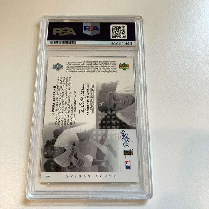 2000 SP Authentic Chirography Sandy Koufax Signed Auto Baseball Card PSA DNA