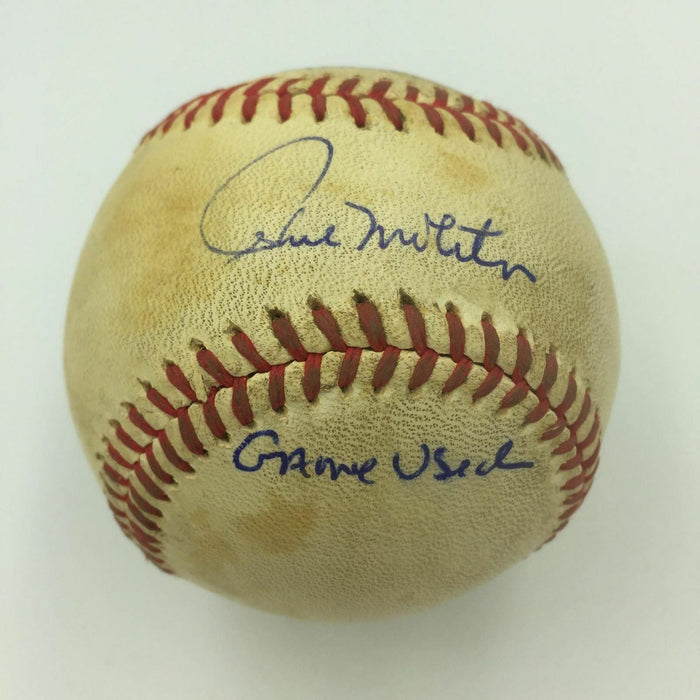 1978 Paul Molitor Signed Inscribed Game Used Baseball Milwaukee County PSA Mears