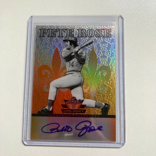 2012 Leaf Valiant Pete Rose Auto #26/99 Signed Autographed Baseball Card