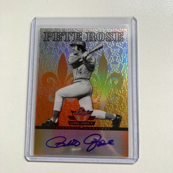 2012 Leaf Valiant Pete Rose Auto #26/99 Signed Autographed Baseball Card
