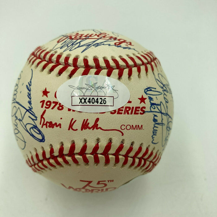 1978 New York Yankees World Series Champs Team Signed W.S. Baseball JSA COA