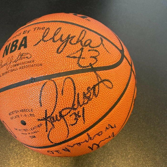 1987-88 Los Angeles Lakers NBA Champs Team Signed Spalding Basketball PSA DNA