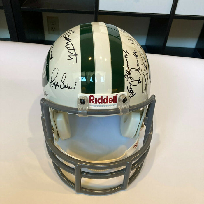1969 New York Jets Super Bowl Champs Team Signed Authentic Helmet Steiner COA