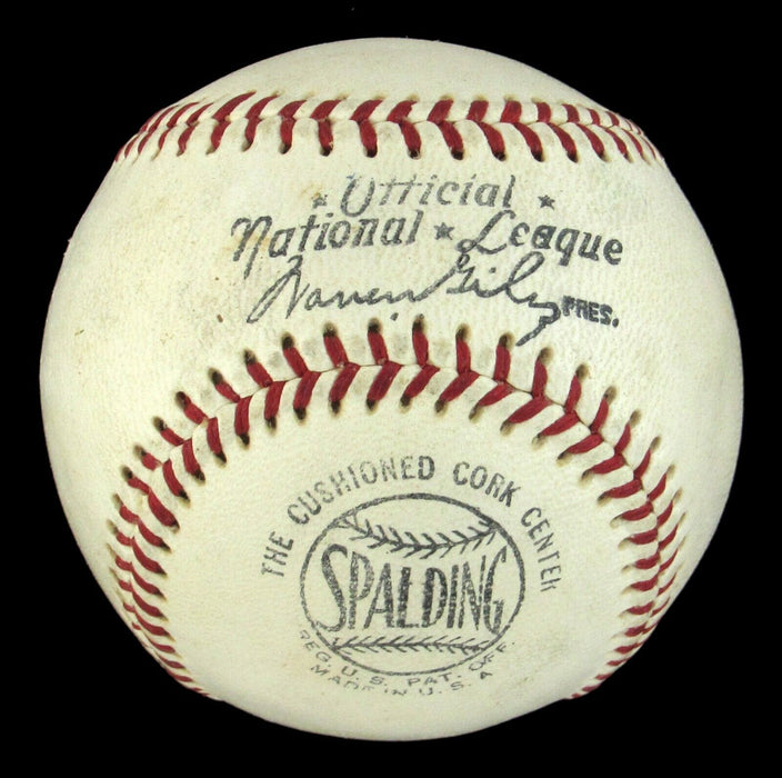 Supreme Court Chief Justice Earl Warren Single Signed 1960's Baseball JSA COA