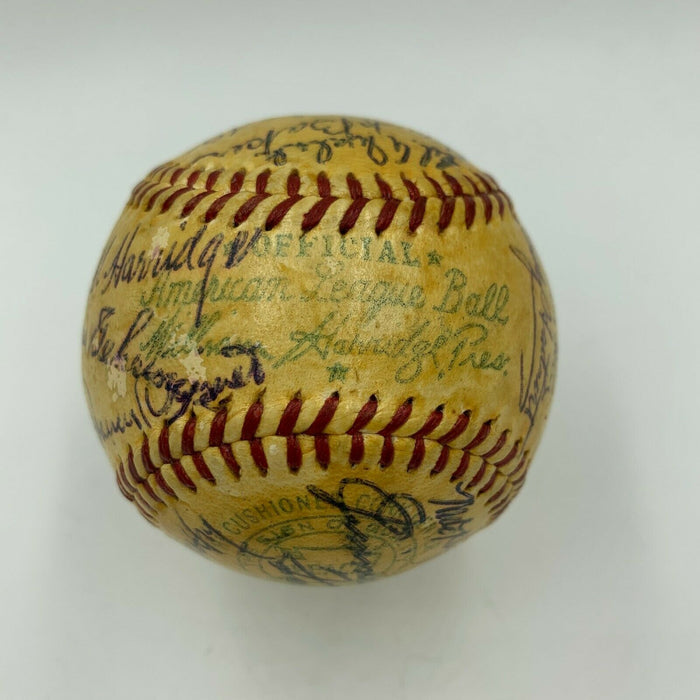 Cy Young Jimmie Foxx Tris Speaker Hall Of Fame Signed Baseball 27 Sigs PSA & JSA