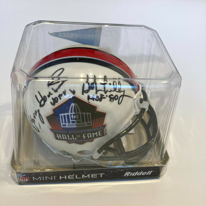 Lamar Hunt, Jackie Slater, Bob Lilly, Kenny Houston Signed HOF Mini Helmet JSA