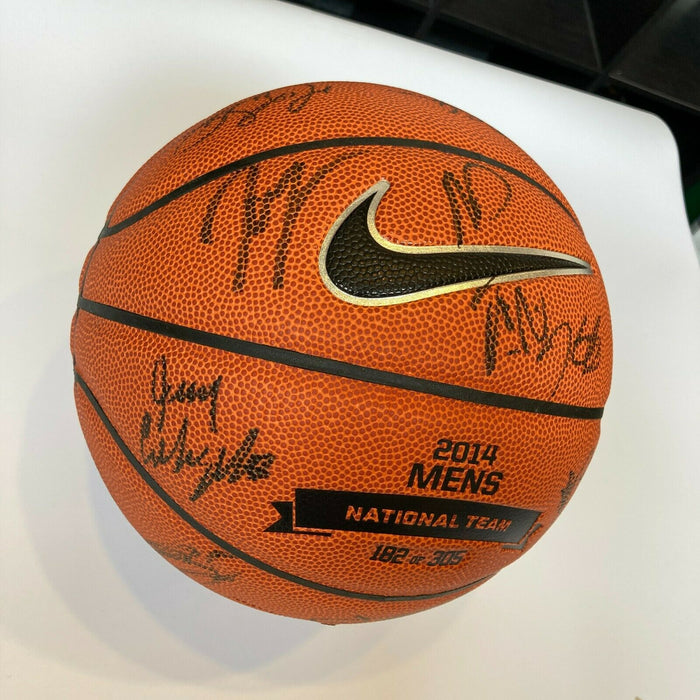Stephen Curry Kevin Durant 2014 Team USA Olympics Signed Basketball Beckett