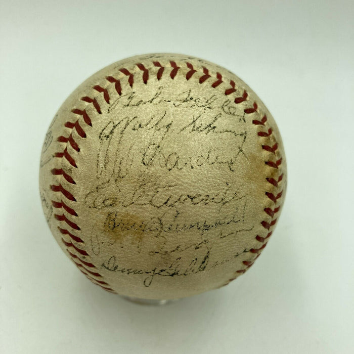 Rare 1936 Cleveland Indians Team Signed Baseball Bob Feller Rookie PSA DNA COA